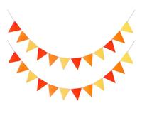 Hausio Lot de 2 guirlandes décoratives de rentrée des classes, guirlande de fanions pour chambre d'enfant, guirlande Happy Birthday, serpentins arc-en-ciel pour décoration de fête, mariage, festival