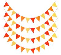 Hausio Lot de 4 guirlandes décoratives de rentrée des classes, guirlande de fanions pour chambre d'enfant, guirlande Happy Birthday, serpentins arc-en-ciel pour décoration de fête, mariage, festival