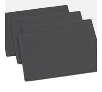 hausleben Lot de 4 plateaux en ardoise rectangulaires, 35 x 25 cm, plateau de service en ardoise naturelle, antidérapants, adaptés à un usage alimentaire, modernes, idéaux pour le fromage, les sushis
