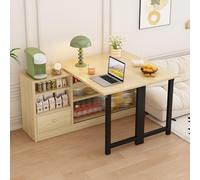 HAUSPROFI Table à manger pliante avec espace de rangement, table de cuisine pliable avec tiroir et étagères, peu encombrante, table à manger multifonction pour cuisine, salon, appartement (bois, 120 x