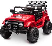 HAUSPROFI Voiture ÉLectrique Enfant, 12V Voiture Electrique Enfants, Voiture Enfant avec Télécommande 2,4G, LED, Bluetooth, Musique, 5 km/h Max, Véhicules pour Enfants, Rouge