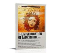 HAUSRENWRHHT Lauryn Hill The Miseducation (1) Poster mural sur toile esthétique vintage - Peinture décorative pour salon, chambre à coucher - 50 x 75 cm - Style cadre