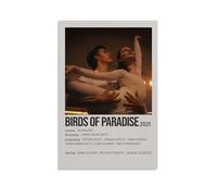 HAUSRENWRHHT Poster Oiseaux du Paradis 3 - Impression sur toile - Esthétique - Vintage - Peinture décorative pour salon, chambre à coucher - 20 x 30 cm - Style sans cadre