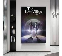 HAUSRENWRHHT Poster The Lost Village - Impression sur toile - Aspect vintage - Peinture décorative pour salon, chambre à coucher - 30 x 45 cm - Style cadre
