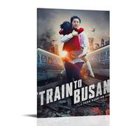 HAUSRENWRHHT Poster Train To Busan - Impression sur toile - Esthétique - Style vintage - Peinture décorative pour salon, chambre à coucher - 60 x 90 cm - Style cadre