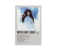HAUSRENWRHHT Poster With Love, Cher by Cher - Impression sur toile vintage esthétique - Peinture décorative pour salon, chambre à coucher - 30 x 45 cm - Style sans cadre