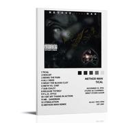 HAUSRENWRHHT Tical Album Method Man Poster mural sur toile esthétique vintage peinture décorative pour salon, chambre à coucher, 20 x 30 cm, style cadre