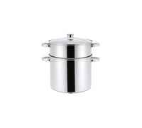Haussmann Héritage® 3-EN-1 (8L/22cm) Couscoussier/ Cuit-vapeur/ Faitout, Inox, Tous feux dont induction HM-0850-8L