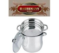 Haussmann Héritage® - 3 piéce couscoussiers Inox -tous feux dont induction-HM-0827(6L/20cm)