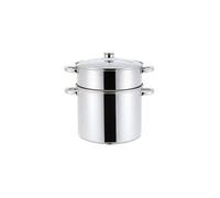 Haussmann Héritage® Couscoussier/Cuit Vapeur/Faitout 3 en 1- Inox-Tous feux dont induction- HM-0850 (12Litre/24cm)