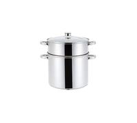 Haussmann Héritage® Couscoussier/Cuit Vapeur/Faitout 3 en 1- Inox-Tous feux dont induction- HM-0850(16Litre/28cm)