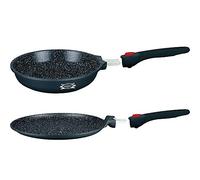 HAUSSMANN heritage-Poêles à Crêpière 28cm + Poêle 32cm - Manche Amovible - Fonte d'Aluminium - Revêtement antiadhésif type pierre - Tous feux dont induction - Sans PFOA