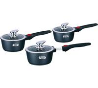 HAUSSMANN Heritage® Série de 3 Casseroles 16/18/20 cm, Manches amovibles, Fonte d’aluminium, Revêtement anti-adhésif, Tous feux dont induction, Sans PFOA