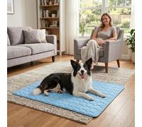 Haustierbett Mit Polyesterfaserfüllung, Atmungsaktiv Waschbar, Hunde Kühlmatte für Sommer, Autositz und Kleine Wohnbereiche, L