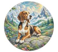 Haustierit Basset Griffin vendéen Puzzle Rond 1000 Pièces HaustiFrère?ND Enfants Qualité Premium Kunstistique Kunst Activité Assemblage 1000pcs (67.5x67.5cm)