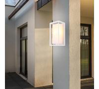 Lampe extérieure Lampe murale Lampe murale Lampe de jardin Lampe extérieure Applique de maison Garage, IP44 blanc, 1x douille E27, LxlxH 12,2x13x24,8 cm