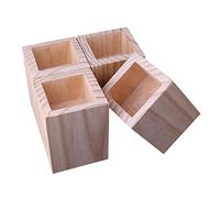 Haut 15 cm Élévateur de Rehausseurs Lève-lit ?Meubles pour Canapé lit et Armoire Meubles Jambes Hausse des Meubles Lève-Meubles en Bois 4 Pièces (6x6cm)