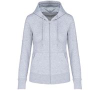 Haut À Capuche Kariban Femmes En Melange De Cotton Bio Avec Zip Complet
