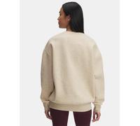 Haut À Col Ras Du Cou Oversize Under Armour Icon Fleece Pour Femme City Khaki Light Heather / Blanc M