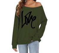 Haut à épaules dénudées pour femme - Pull à manches longues - Sweatshirt | Chemisier élégant surdimensionné chauve-souris, haut long à épaules dénudées pour un usage quotidien décontracté