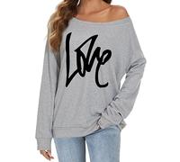 Haut à épaules dénudées pour femme - Pull à manches longues - Sweatshirt | Chemisier élégant surdimensionné chauve-souris, haut long à épaules dénudées pour un usage quotidien décontracté