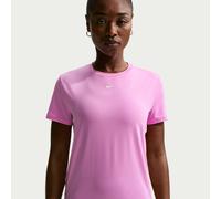 Haut à manches courtes Dri-FIT Nike One Classic pour femme Light Magenta/Blanc L (FR 46-48)