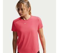 Haut à manches courtes Dri-FIT Nike One Classic pour femme Sea Coral/Blanc S (FR 38-40)