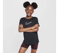 Haut À Manches Courtes Dri-Fit Nike One Fitted Pour Ado (Fille) - Noir - Xl