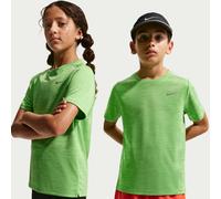 Haut à manches courtes Nike Miler Dri-FIT pour ado Light Liquid Lime/Mean Green/Heather XL