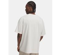 Haut À Manches Courtes Oversize Griffé Under Armour Heavyweight Pour Homme Summit Blanc / City Khaki L