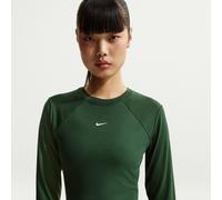 Haut à manches longues ajusté et côtelé Nike Chill Knit pour femme Fir/Sail M (FR 42-44)