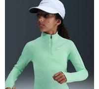 Nike Older Girls Dri-Fit Long Sleeve Half Zip Mousse de menthe/blanc 11-12 (L) Female