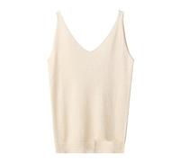 Haut à Paillettes pour Femme - Col en V - Chemisier à Paillettes - Gilet Festif - sans Manches - Crop Tops - Tenue Rave - Élégant - Couleur Unie - Débardeur à Bretelles Spaghetti - Nouvel