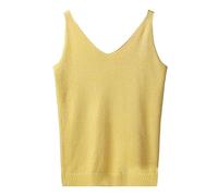 Haut à Paillettes pour Femme - Col en V - Chemisier à Paillettes - Gilet Festif - sans Manches - Crop Tops - Tenue Rave - Élégant - Couleur Unie - Débardeur à Bretelles Spaghetti - Nouvel