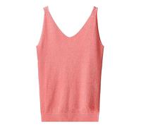 Haut à Paillettes pour Femme - Col en V - Chemisier à Paillettes - Gilet Festif - sans Manches - Crop Tops - Tenue Rave - Élégant - Couleur Unie - Débardeur à Bretelles Spaghetti - Nouvel