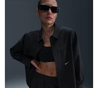 Haut ample à manches longues et boutons Nike Chill Poplin pour femme Noir/Sail S (FR 38-40)