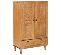 Haut Armoire avec tiroir avec étagère bois de manguier massif vidaXL vidaXL