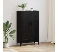 Hoge kast 70x31x115 cm bewerkt hout gerookt eikenkleurig817474