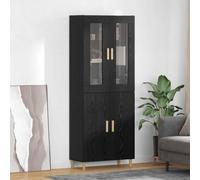 Haut Armoire Bois Aggloméré et Verre Unité buffet Stockage de highboard vidaXL v