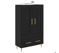 Haut Armoire - CLARENCE® - Montage simple - Buffet bahut/Armoire de Cuisine - Chêne noir 69,5 x 31 x 115 cm - bois d'ingénierie B501