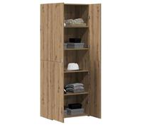 Haut armoire en bois - vidaXL - Chêne artisanal - 70x42.5x185 cm - Avec porte - Assemblage requis - Rustique