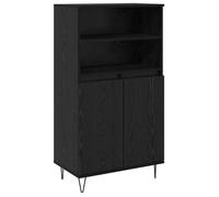 vidaXL Haut Armoire Noir 60 x 36 x 110 cm Bois d'ingénierie, Salon, Meuble de Rangement Moderne, Design rectangulaire, Organisateur Durable, Gain de Place élégant