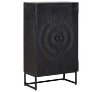 vidaXL Haut Armoire Noir 55 x 30 x 95 cm, Salon, Meubles durables et Accessoires pour espaces Modernes, Designs élégants et qualité Durable pour Votre Maison