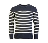 Haut - Armor Lux - Rayures horizontales écrues - Col rond - Manches longues - Bleu S