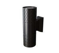 Haut Bas Applique Murale Extérieur. H:19 CM Petit 2x GU10 Noir IP54 Lampe
