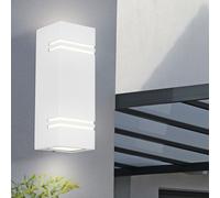 Haut Bas Mur Lampe Façades Éclairage Extérieur Jardin Aluminium Luminaire Blanc