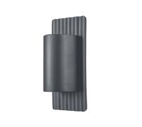 Haut Bas Wandleuchte Inox Verre Hauteur : 26 CM IP44 Gris 2x GU10 Lampe Mur