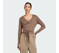 Haut d'entraînement femme adidas Studio Soft 3 Stripes Marron S