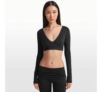 Haut cache-cœur à manches longues NikeSKIMS Matte pour femme NSKM OBSIDIAN 3X