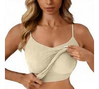 Haut caraco pour femme avec soutien-gorge intégré, gilet de course à pied à encolure dégagée, manches spaghetti, débardeur extensible et confortable, débardeur de sport décontracté pour l'été